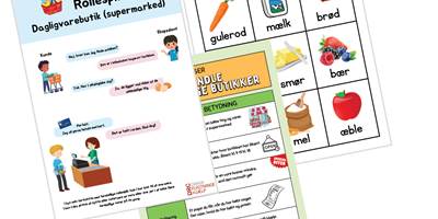 Åbn link til Øvelser til sprogtræning:  At købe ind